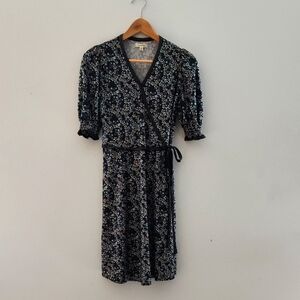 Max Studio Dress Size XS A-Line Dainty Floral Church Wedding Guest Faux Wrap